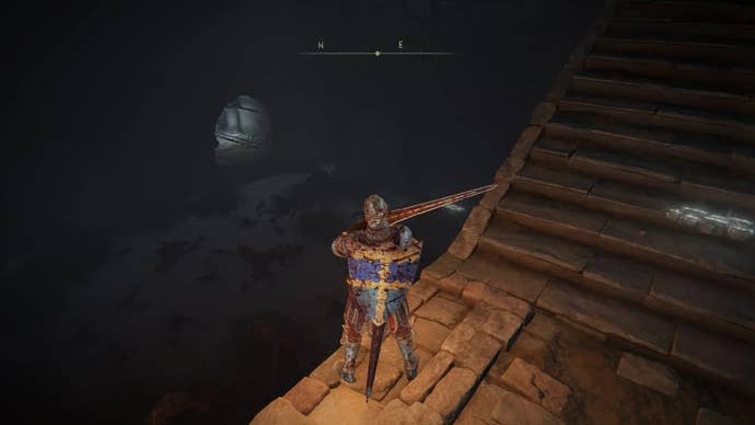 Drop down here to find the Winged Misbegotten Ashes and the boss lever.