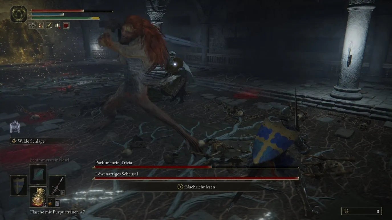 We can see that Tricia is taking extreme damage.