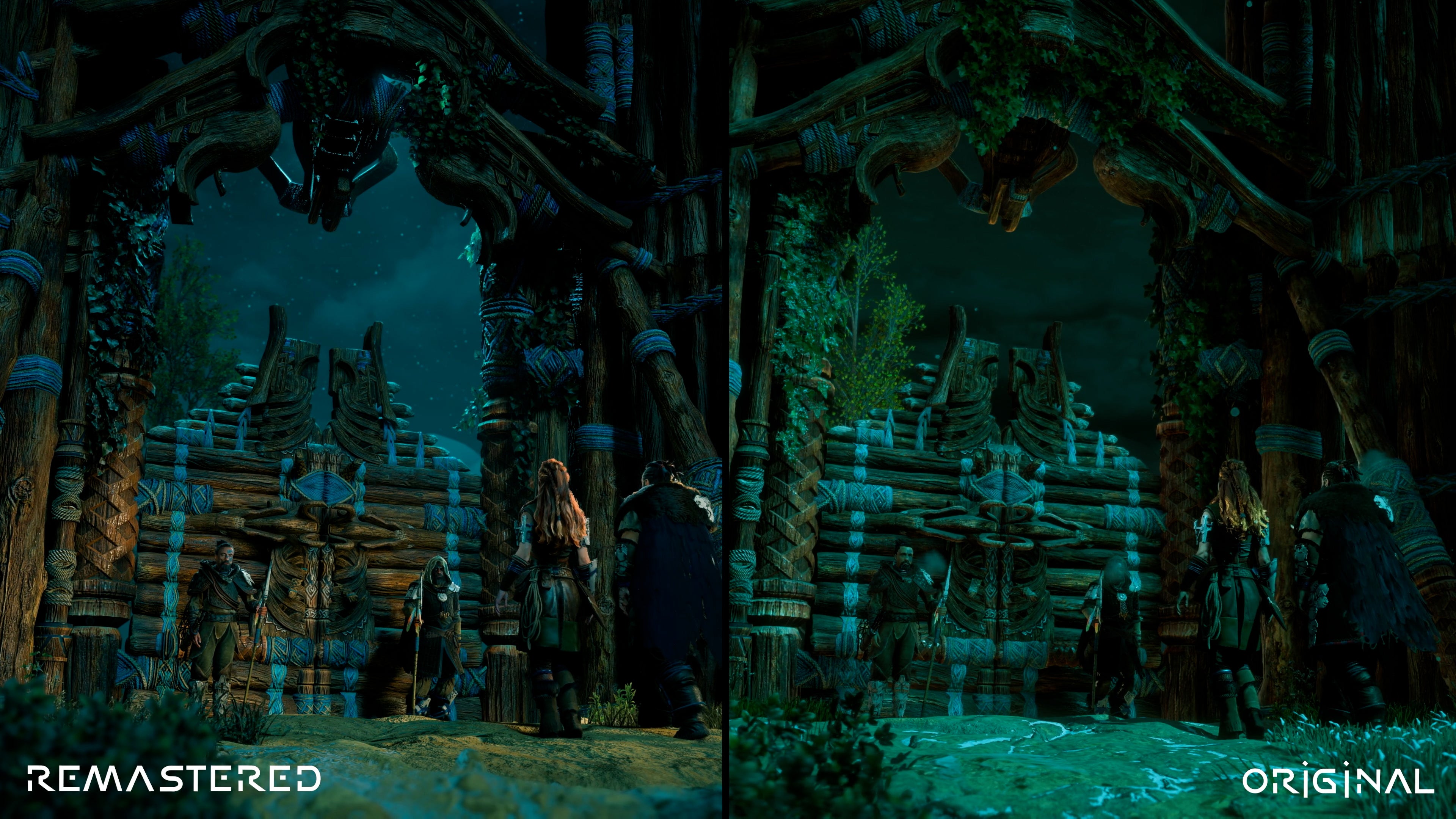 Visual comparisons of Horizon Zero Dawn Remastered up against the original game.