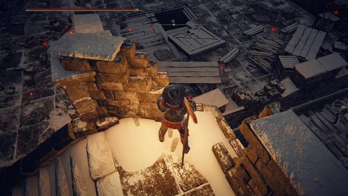 Jump onto the neighbouring roof.