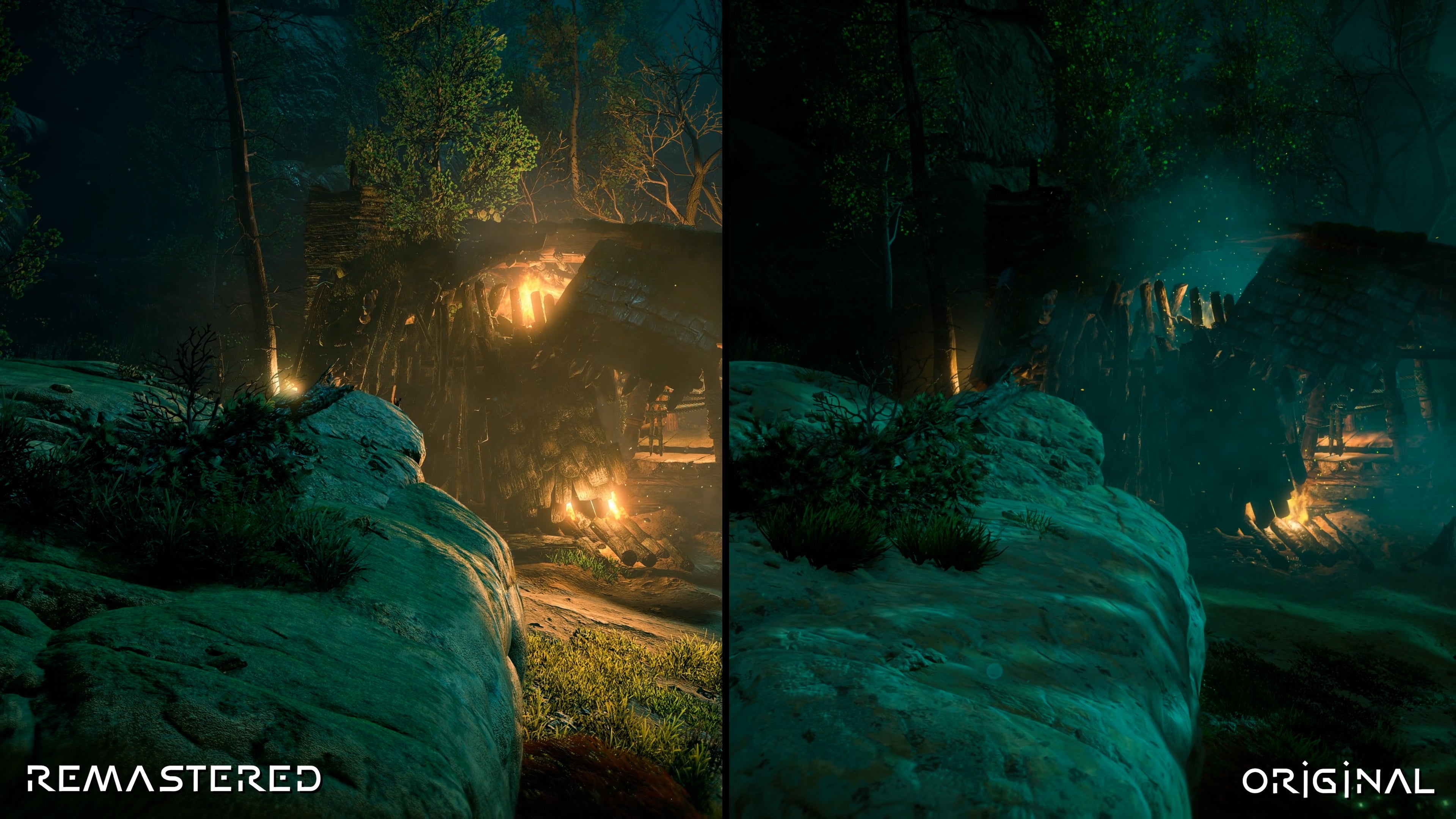 Visual comparisons of Horizon Zero Dawn Remastered up against the original game.
