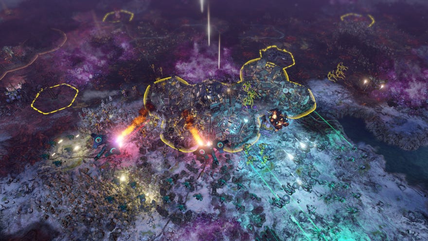 A hexagonal map from Zephon with units and explosions