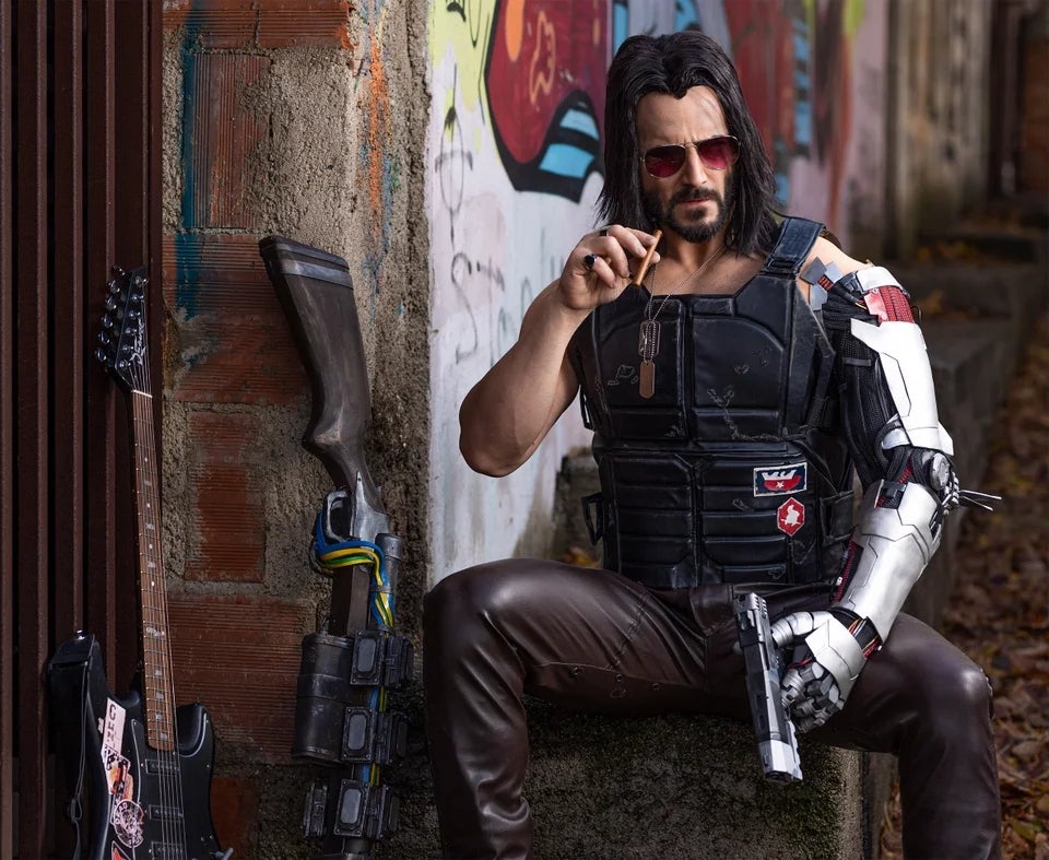 Dieses geniale Cyberpunk 2077 Keanu Reeves Cosplay ist 