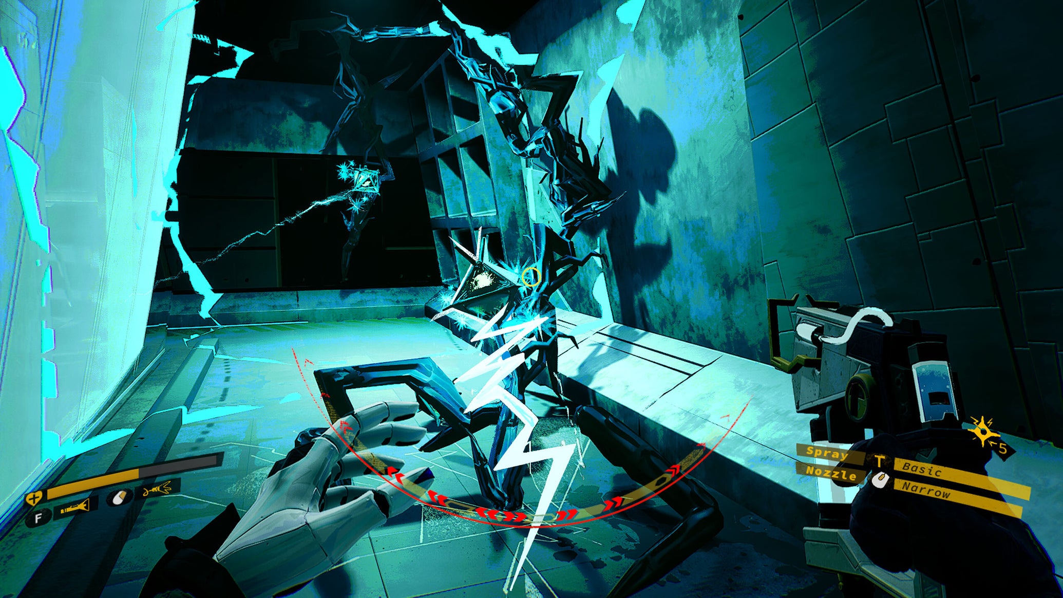 An electrical mushroom growth zapping the player in first-person space sim Ambrosia Sky - 1