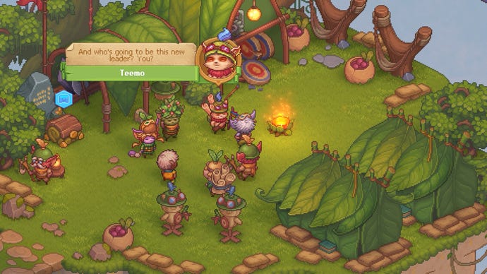 A group of Tordles converse in a forest setting in Bandle Tale: A League Of Legends Story