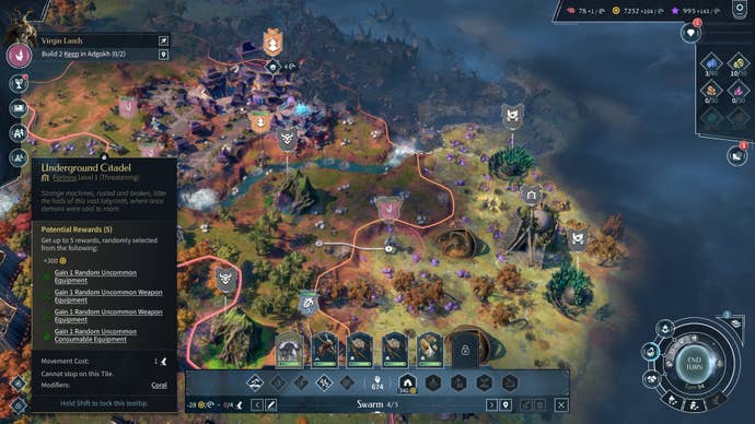 A coral Aspect empire being overrun by Necrophage insects successful Endless Legend 2.