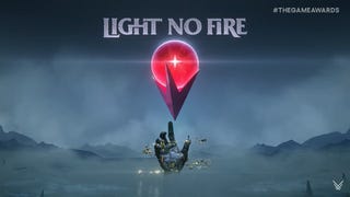 The key art for Light No Fire, a fantasy game from Hello Games - it looks like a hand reaching up towards a glowing ball