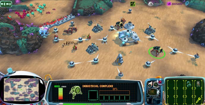 A network of power hubs from a human base in RTS Space Tales