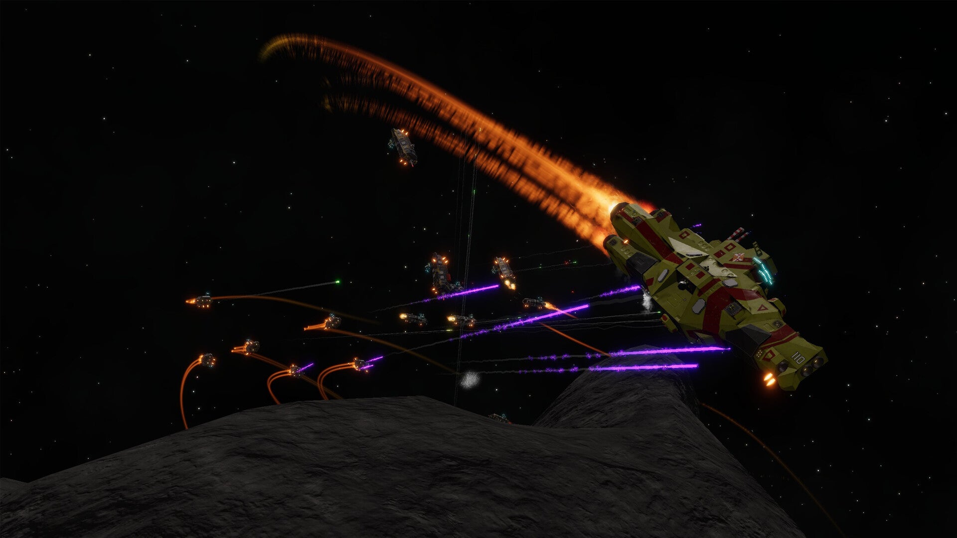 Beautiful, brainy space RTS Nebulous: Fleet Command is getting carriers and fightercraft