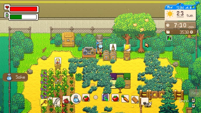 A garden area from Sunkissed City, showing the player planting various vegetables