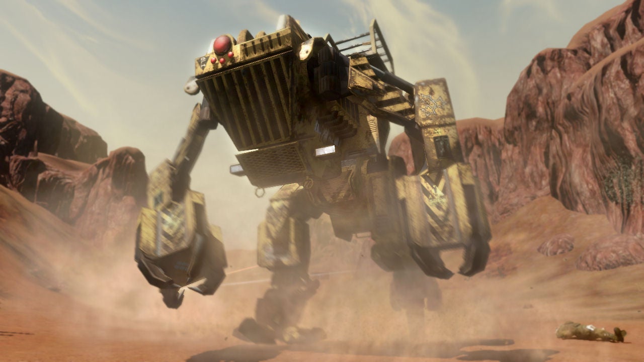 A giant mech in Red Faction Guerrilla stomping around the surface of Mars - 8