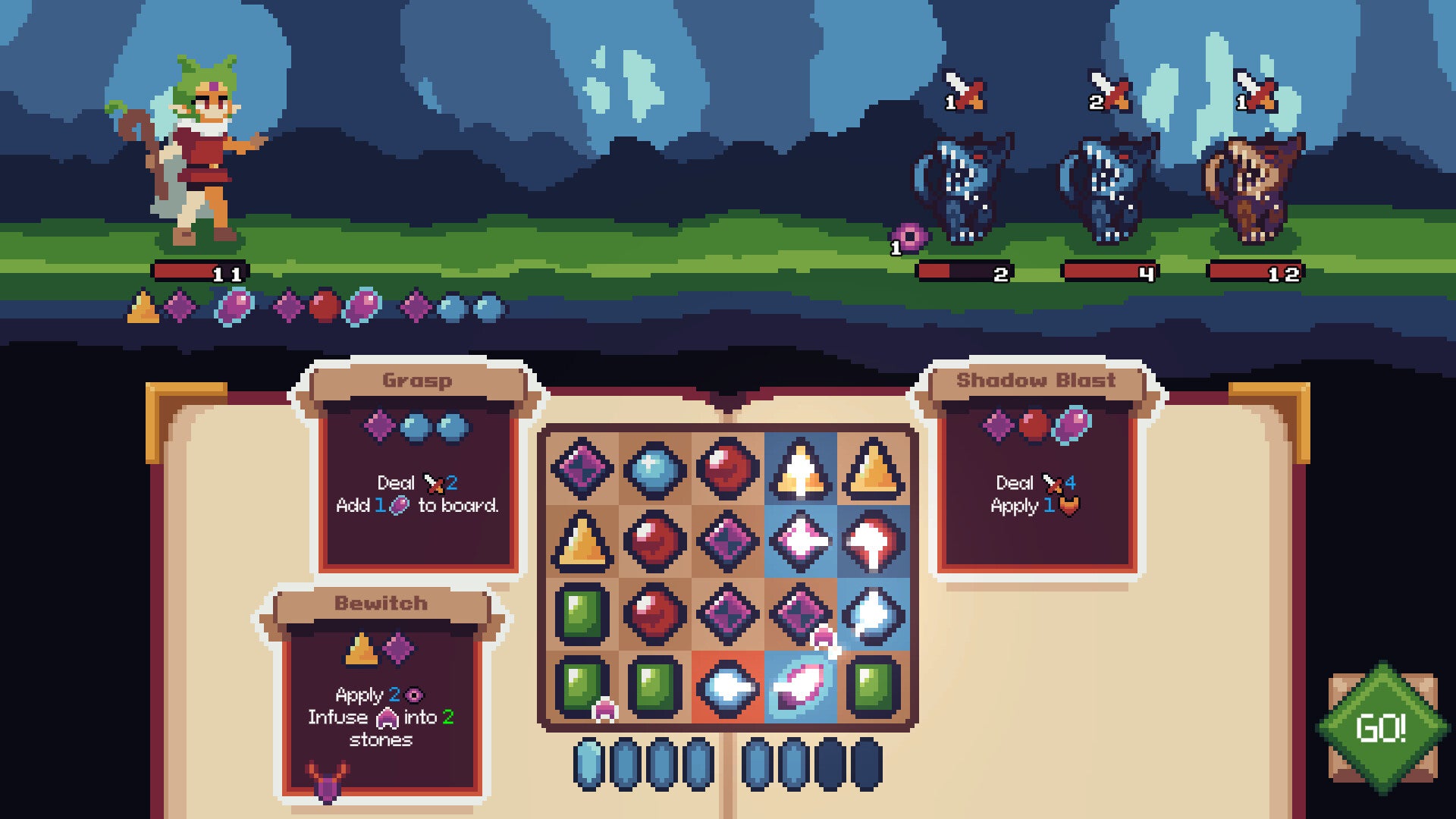 Witching Stone has you joining up shapes into spells and is massively charming - here's a demo