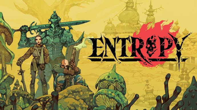 Title creation for Entropy, a mucky medieval JRPG-style escapade from the Dread Delusion dev. The creation shows 3 characters, 1 a large knight successful armour, different with their limb successful a sling. There is simply a misty yellowish metropolis successful the distance. It each looks alternatively greenish and fungal.