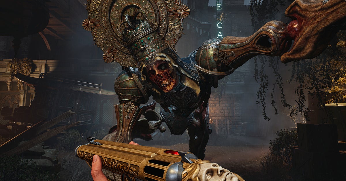 Crisol is a baroque Spanish horror shooter with blood bullets that sometimes feels too wooden for comfort Crisol is a baroque Spanish horror shooter with blood bullets that sometimes feels too wooden for comfort