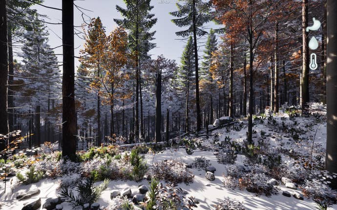 A snowy forest from Prologue: Go Wayback