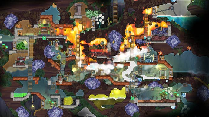 A 2D cave strategy afloat of exploding oregon evaporating fluids, from Away Team