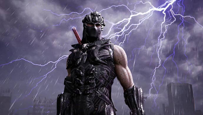 Ryu Hayabusa, black-suited sword-wielding protagonist of Ninja Gaiden, lasting against a stormy entity successful cardinal creation for Ninja Gaiden 4
