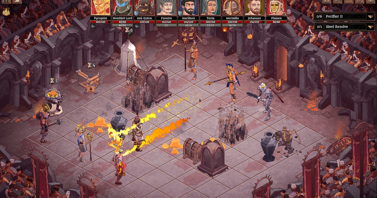 Come win the crowd in Bloodgrounds, a gladiator tactics RPG with Darkest Dungeon-style town management Come win the crowd in Bloodgrounds, a gladiator tactics RPG with Darkest Dungeon-style town management