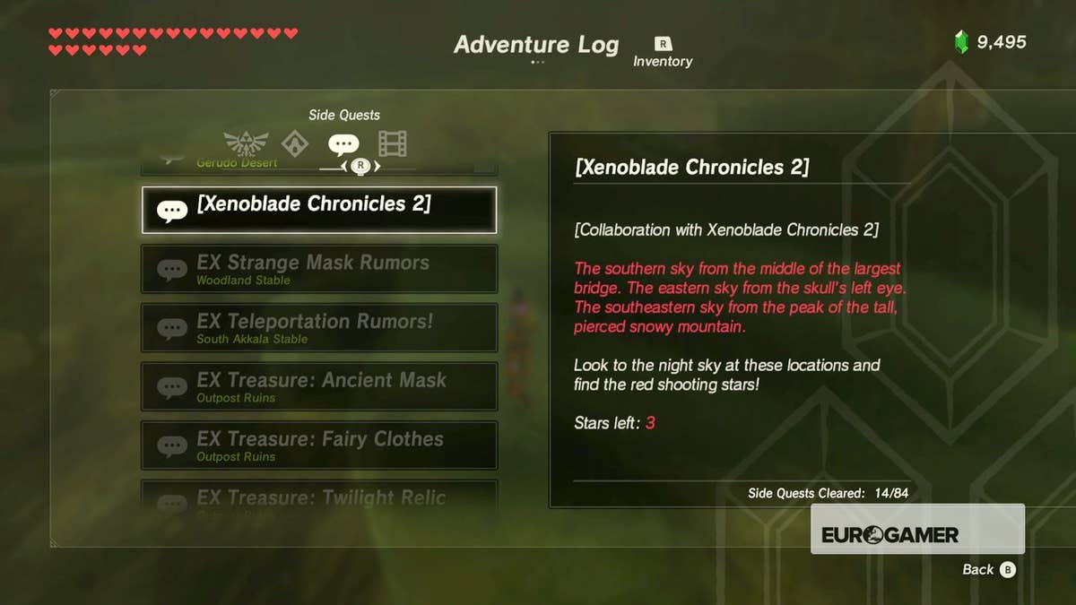 Zelda Breath of the Wild Xenoblade Chronicles quest: Largest