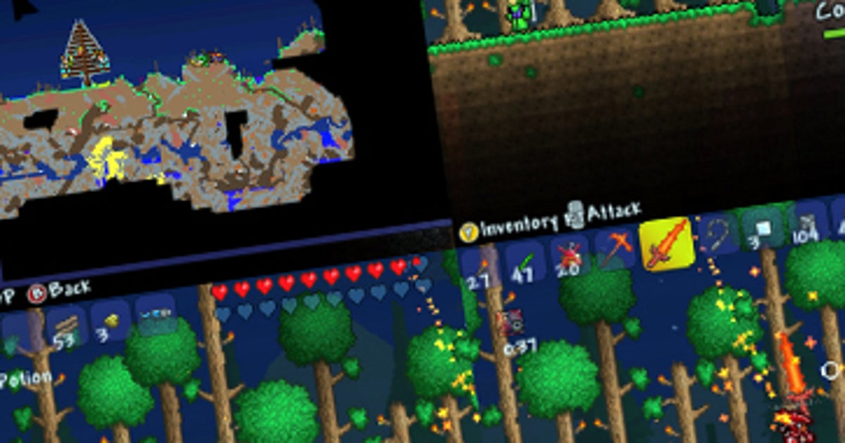 Terraria splitscreen mode shown in new screens | VG247