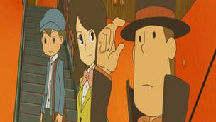 Professor Layton and the Azran Legacy screens show off puzzles, environments