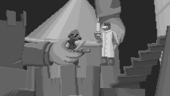 A boy plays with two action figures in The Longest Road On Earth