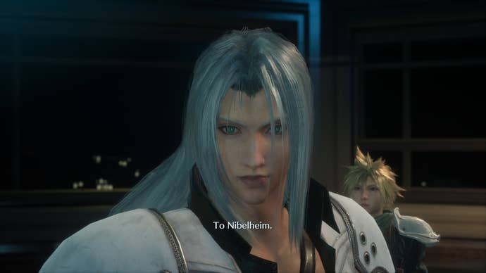 Sephiroth looks straight to camera in Crisis Core - Final Fantasy VII - Reunion