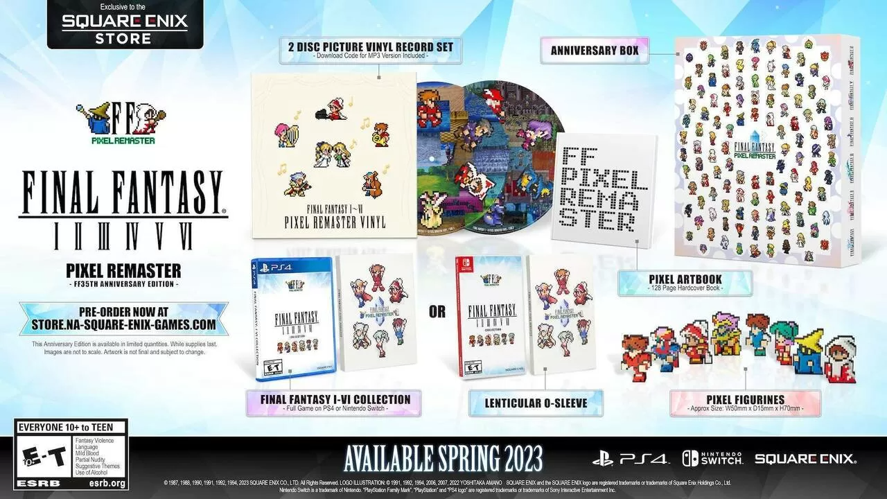 Anunciado oficialmente Final Fantasy I-VI Pixel Remaster para PS4