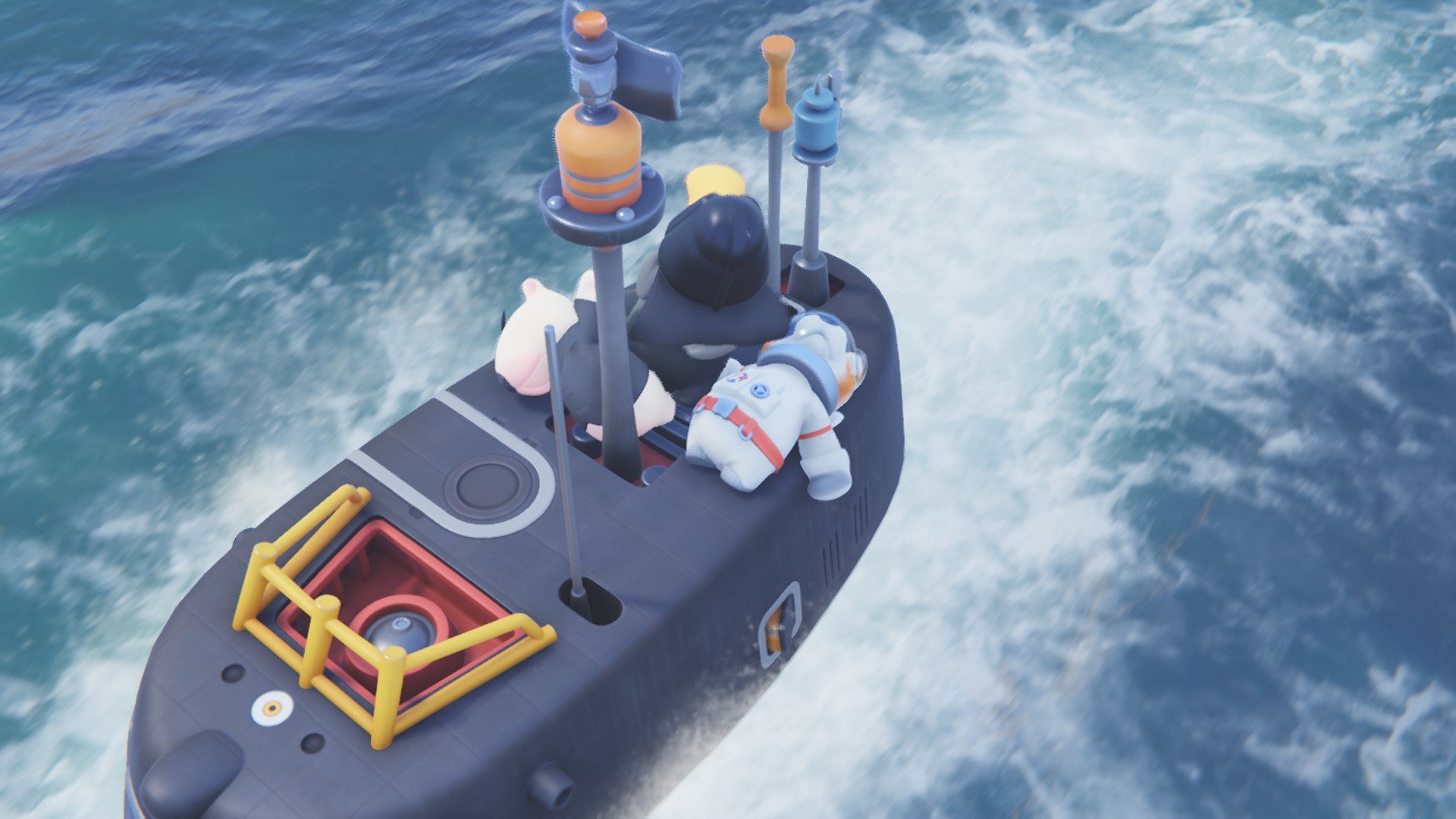 Corgi dead on a submarine