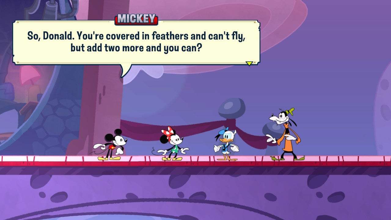 Donald receives two feathers to glide