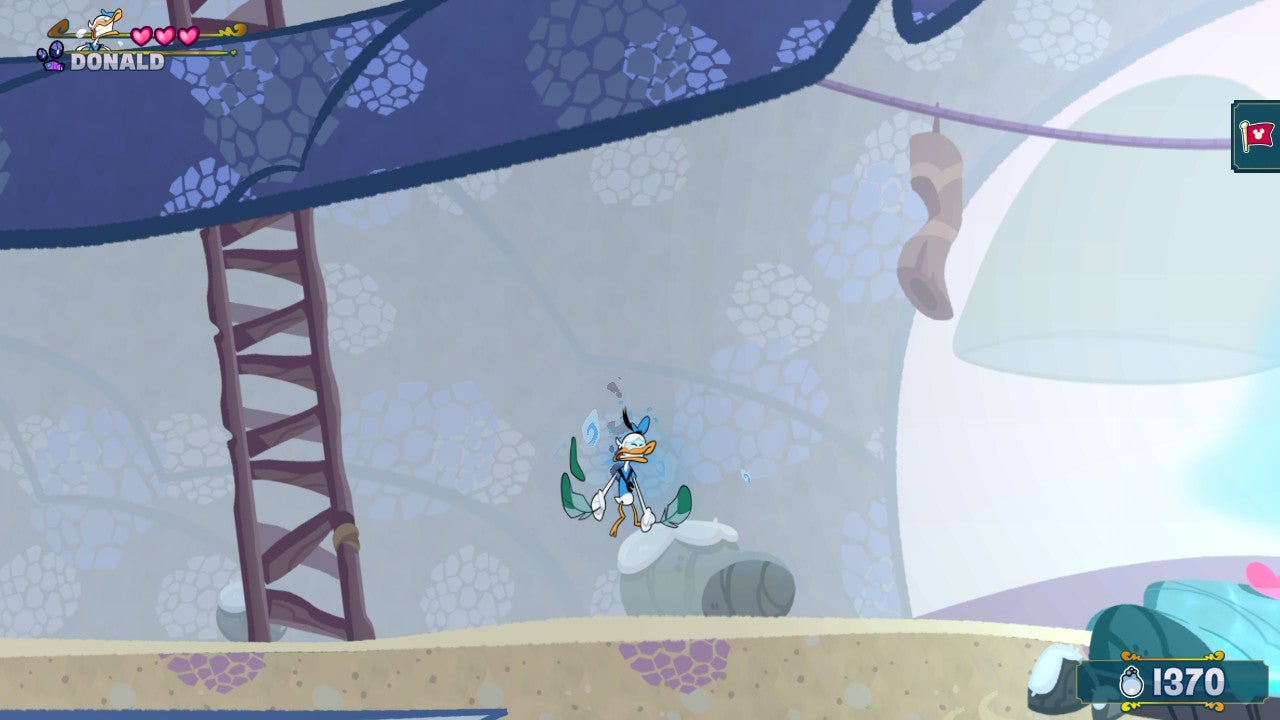 Donald flaps in Disney Illusion Island