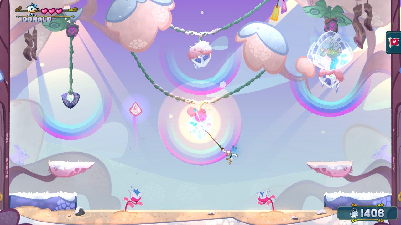 Pastel bird boss in Disney Illusion Island