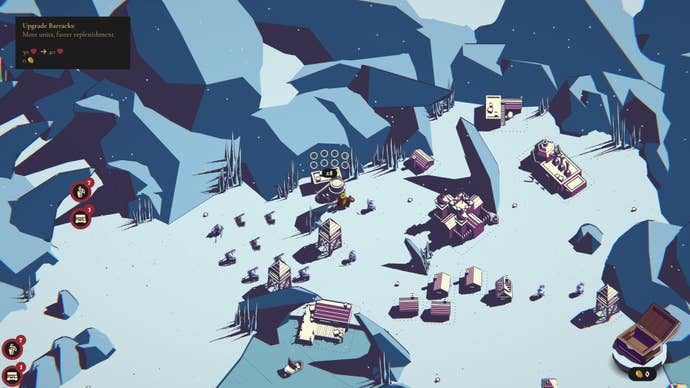 A settlement in an icy loch in Thronefall