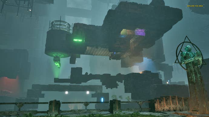 A floating puzzle arena in The Talos Principle 2