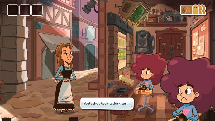 A crazed woman tries to the enter the city in Lil Guardsman