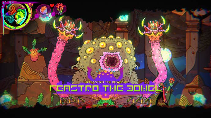 Feastro The Bowel rises up from the ground in Ultros