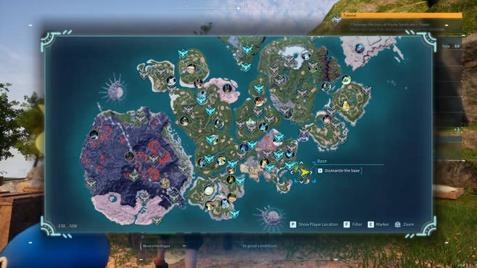 The entire map of Palworld.