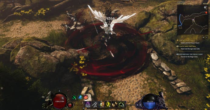 A Blademaster Rogue unleashes a dark attack of daggers in Last Epoch.