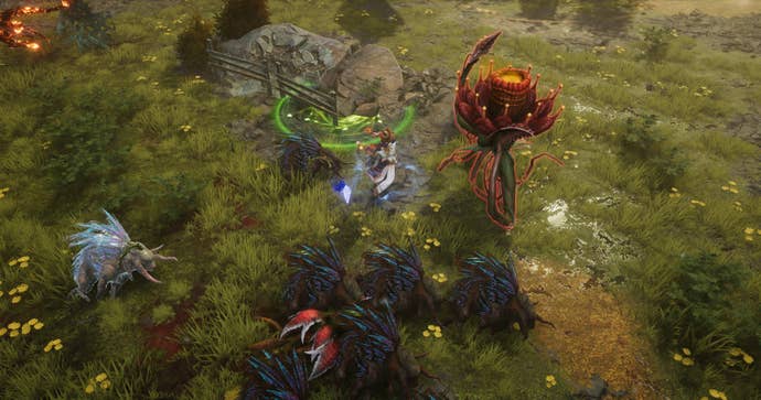 A Spellblade Mage goes up against a group of enemies in Last Epoch.