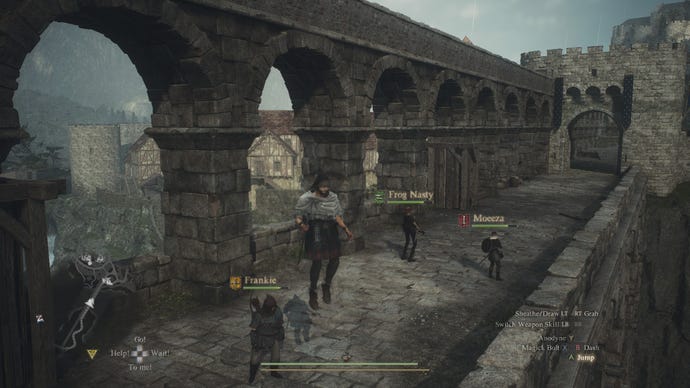 A mage levitates in the air in Dragon's Dogma 2.