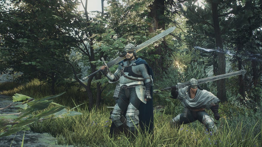 An Arisen stands by their pawn ally in Dragon’s Dogma 2.