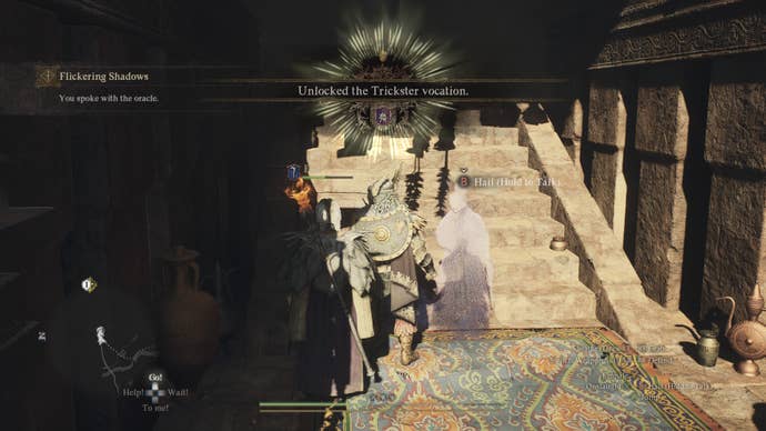 The Oracle Luz speaks with the Arisen in Dragon’s Dogma 2.