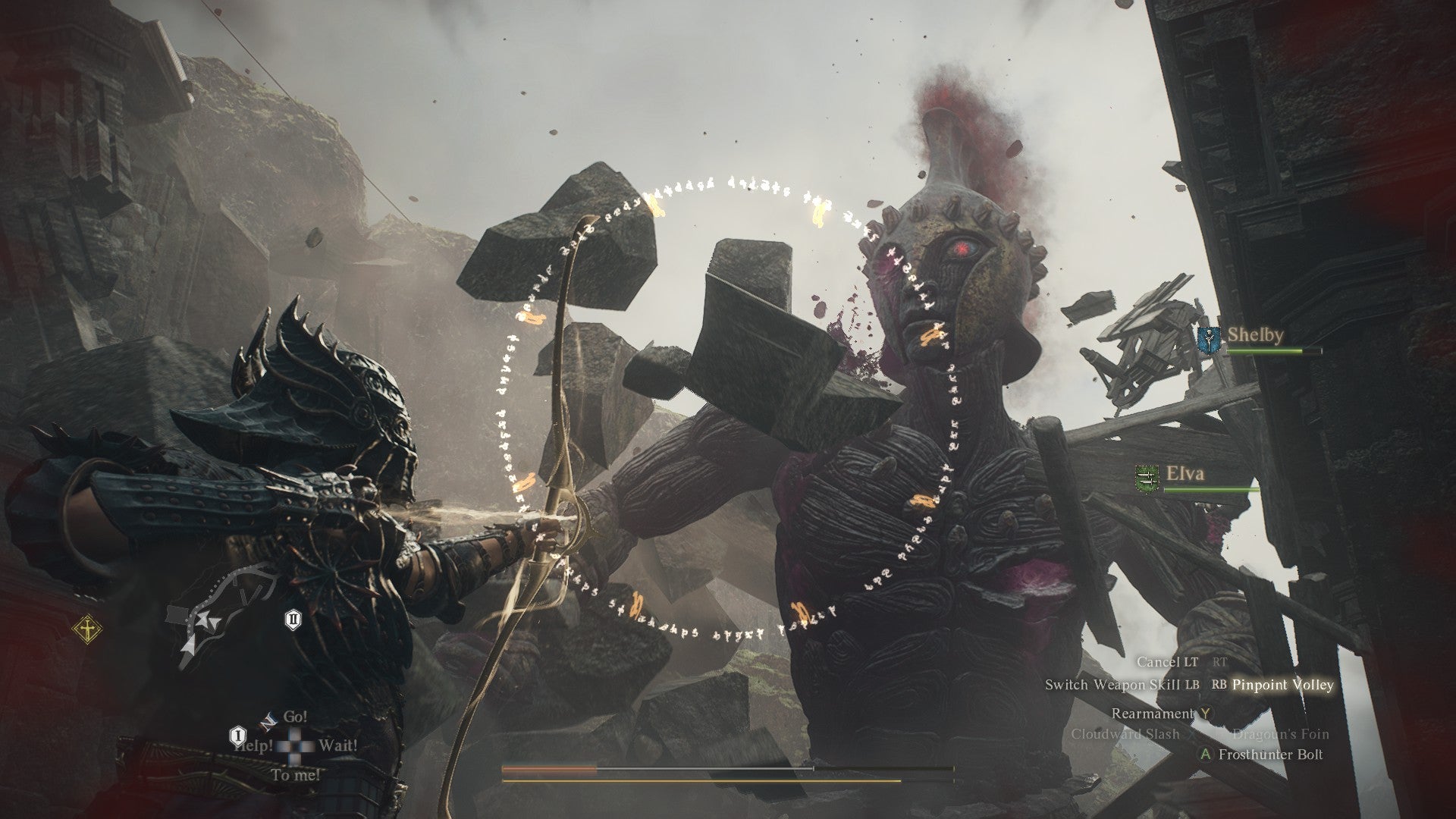 Shooting arrows at the Gigantus in Dragon's Dogma 2. - 6