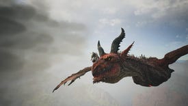 The Arisen rides atop the back of the titular Dragon in Dragon's Dogma 2.