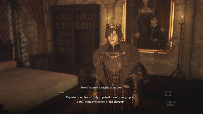 A screenshot of the character Sven in Dragon’s Dogma 2.