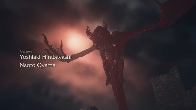 The Dragon rises above the ending credits in Dragon's Dogma 2.