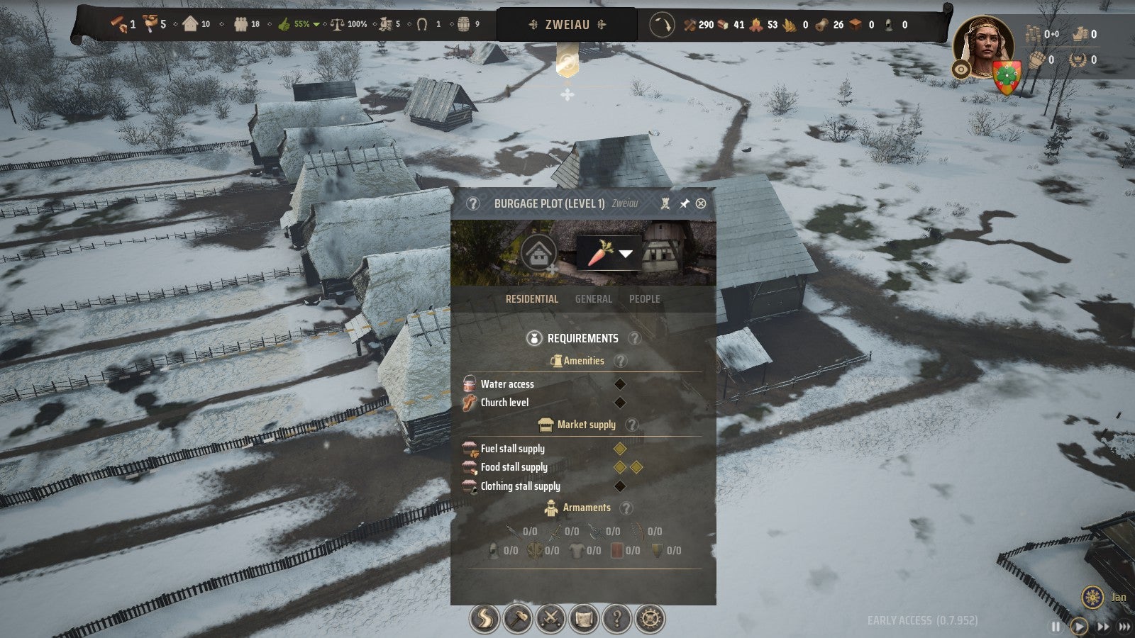 Requirements to upgrade a Burgage Plot in Manor Lords. - 4