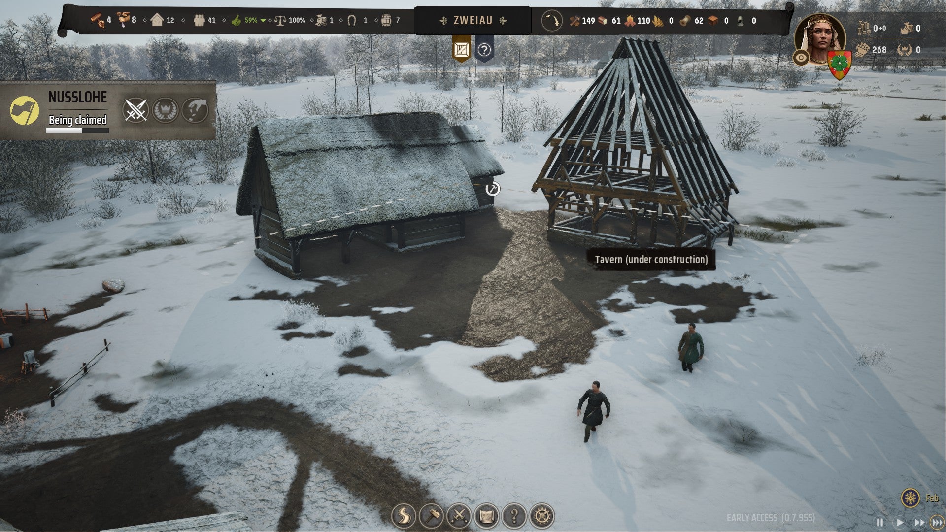 A tavern under construction in Manor Lords. - 5