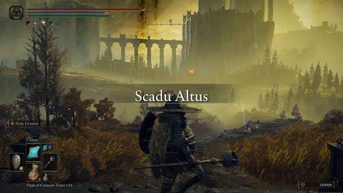 The vista of Scadu Altus awaits in Elden Ring: Shadow of the Erdtree.