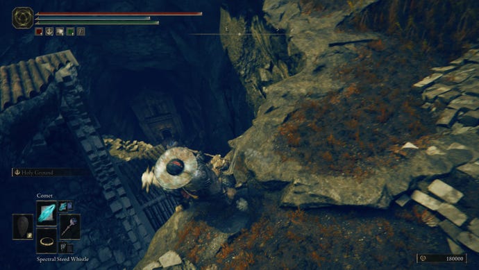 Facing a pit in Moorth Ruins in Elden Ring: Shadow of the Erdtree.